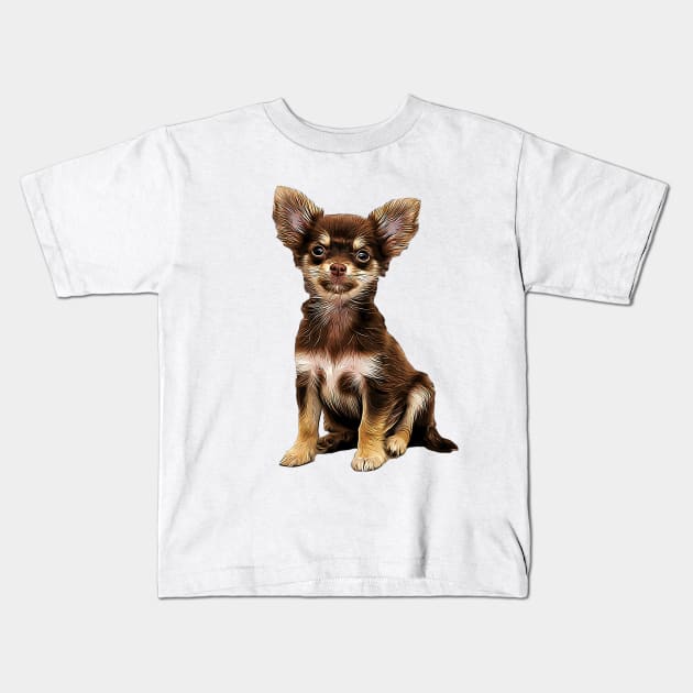 chihuahua Kids T-Shirt by Elarex